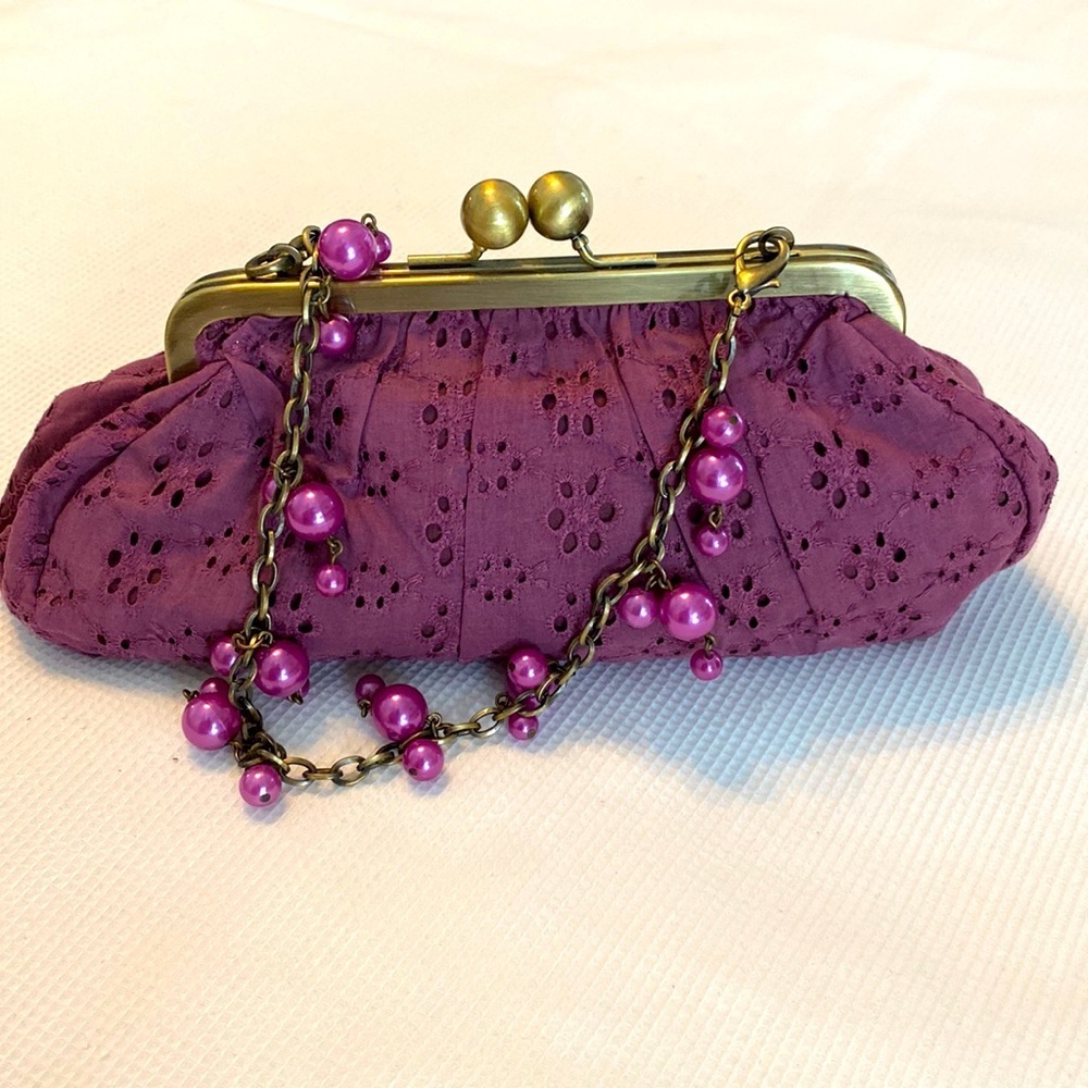 Tara Jarmon for Target Purple Mini Purse with Beaded straps